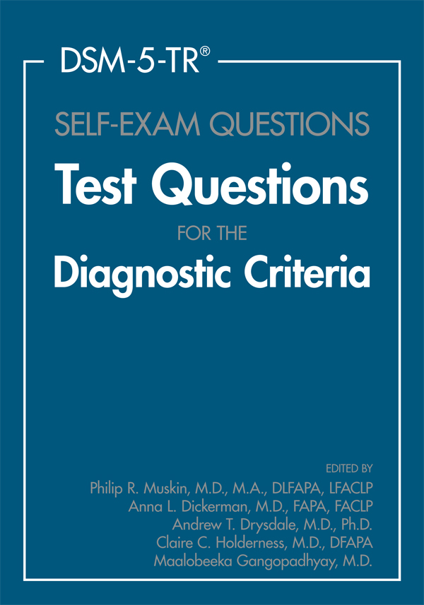 DSM-5-TR Self-Exam Questions