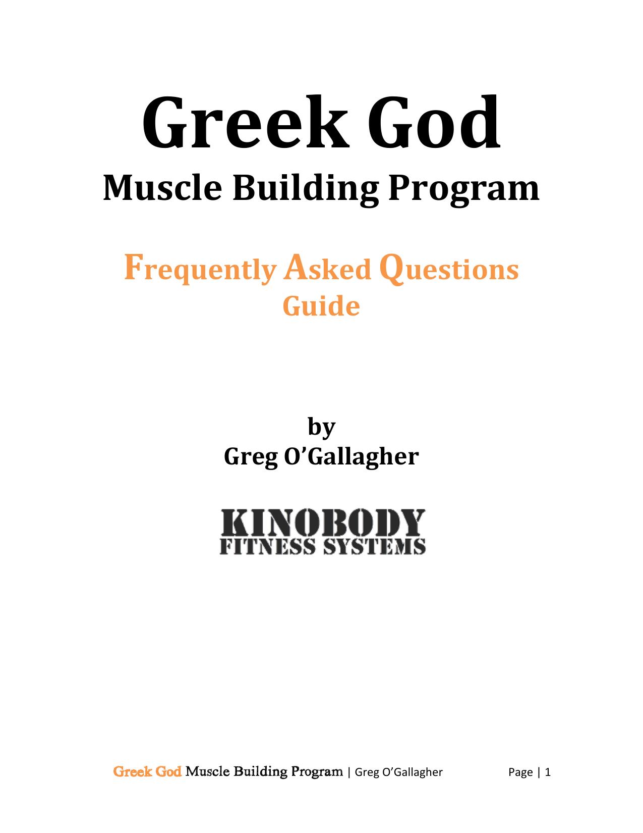 Greek God Program Frequently Asked Questions Guide