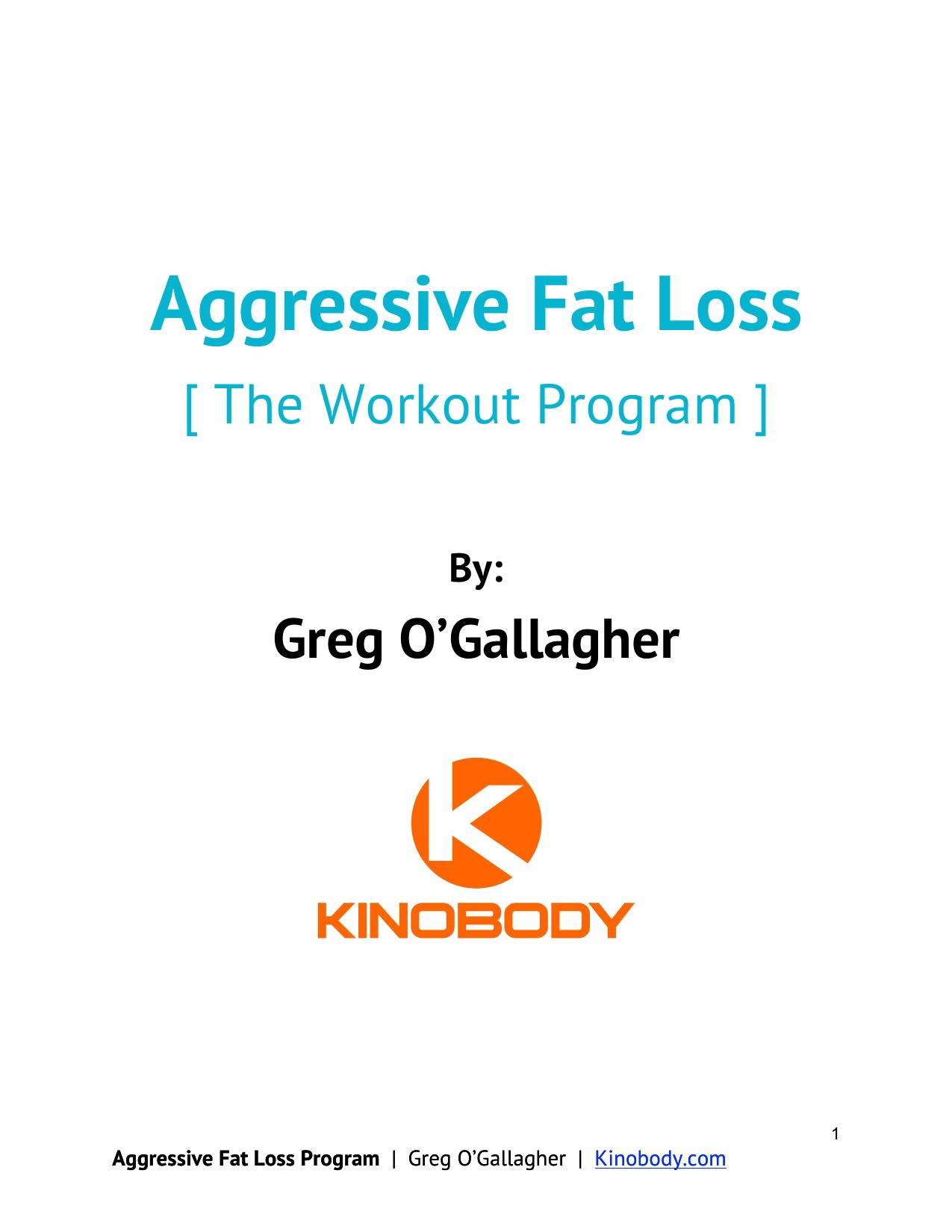 Aggressive Fat Loss: The Workout Program