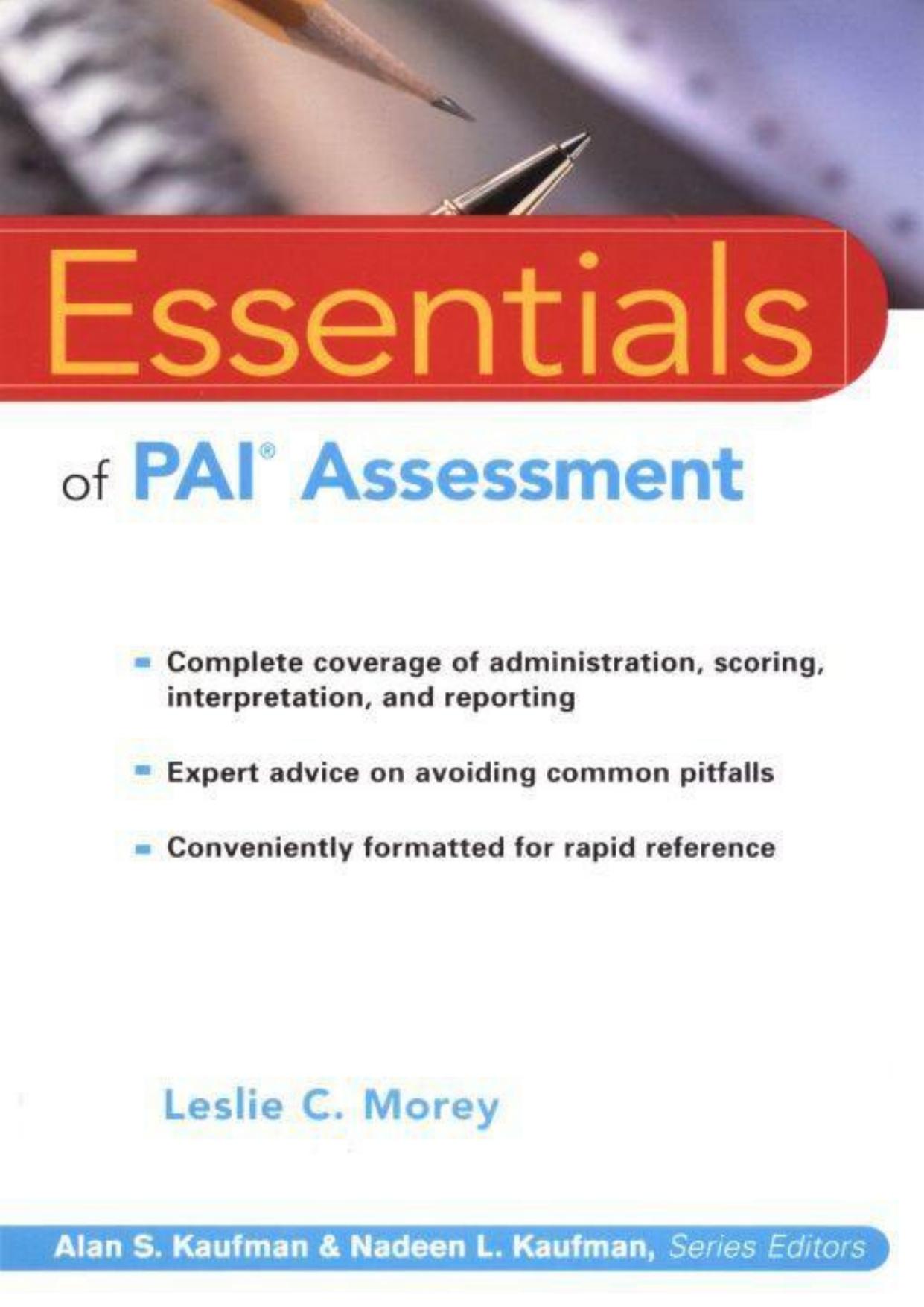 Essentials of PAI Assessment