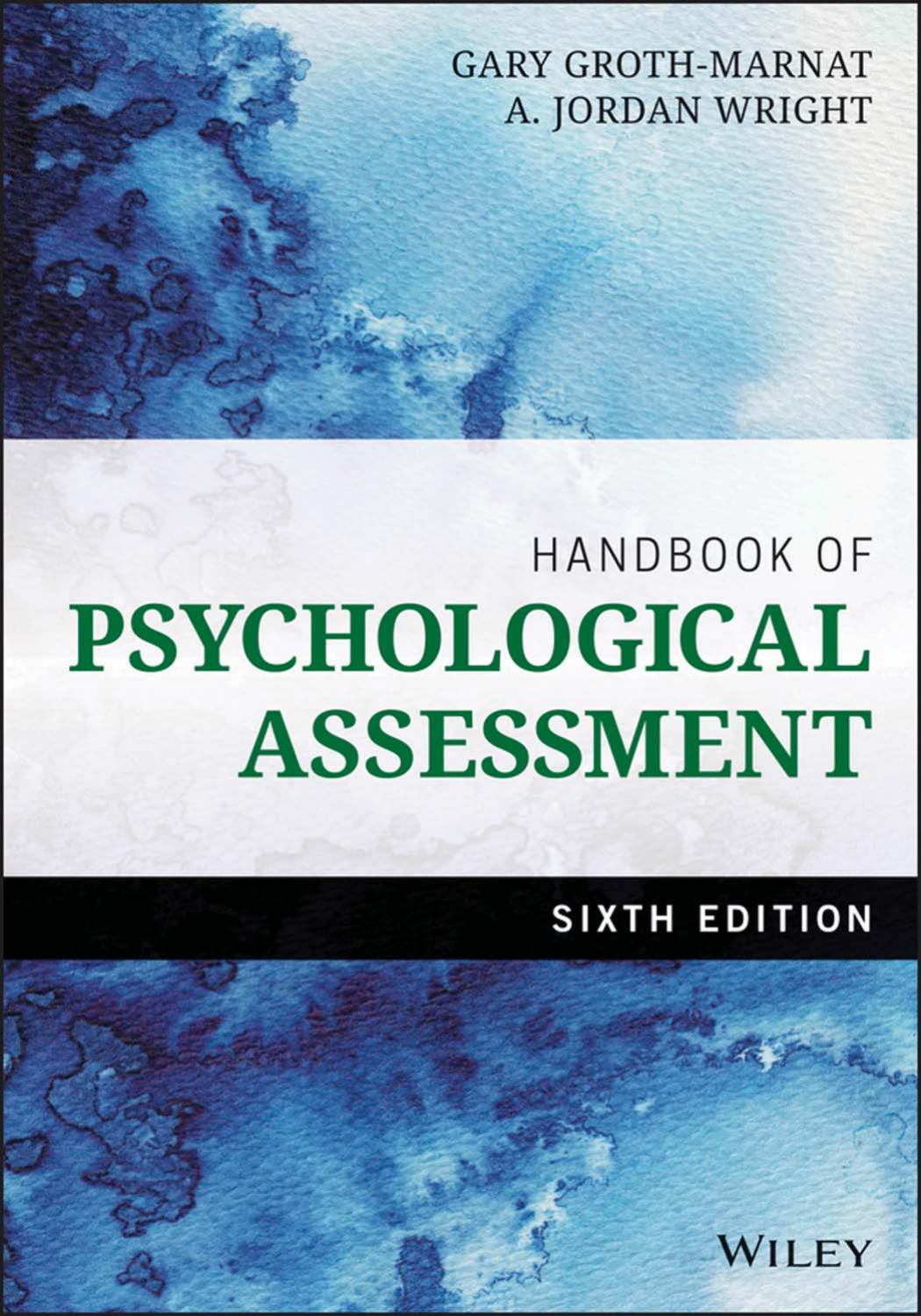 Handbook of Psychological Assessment