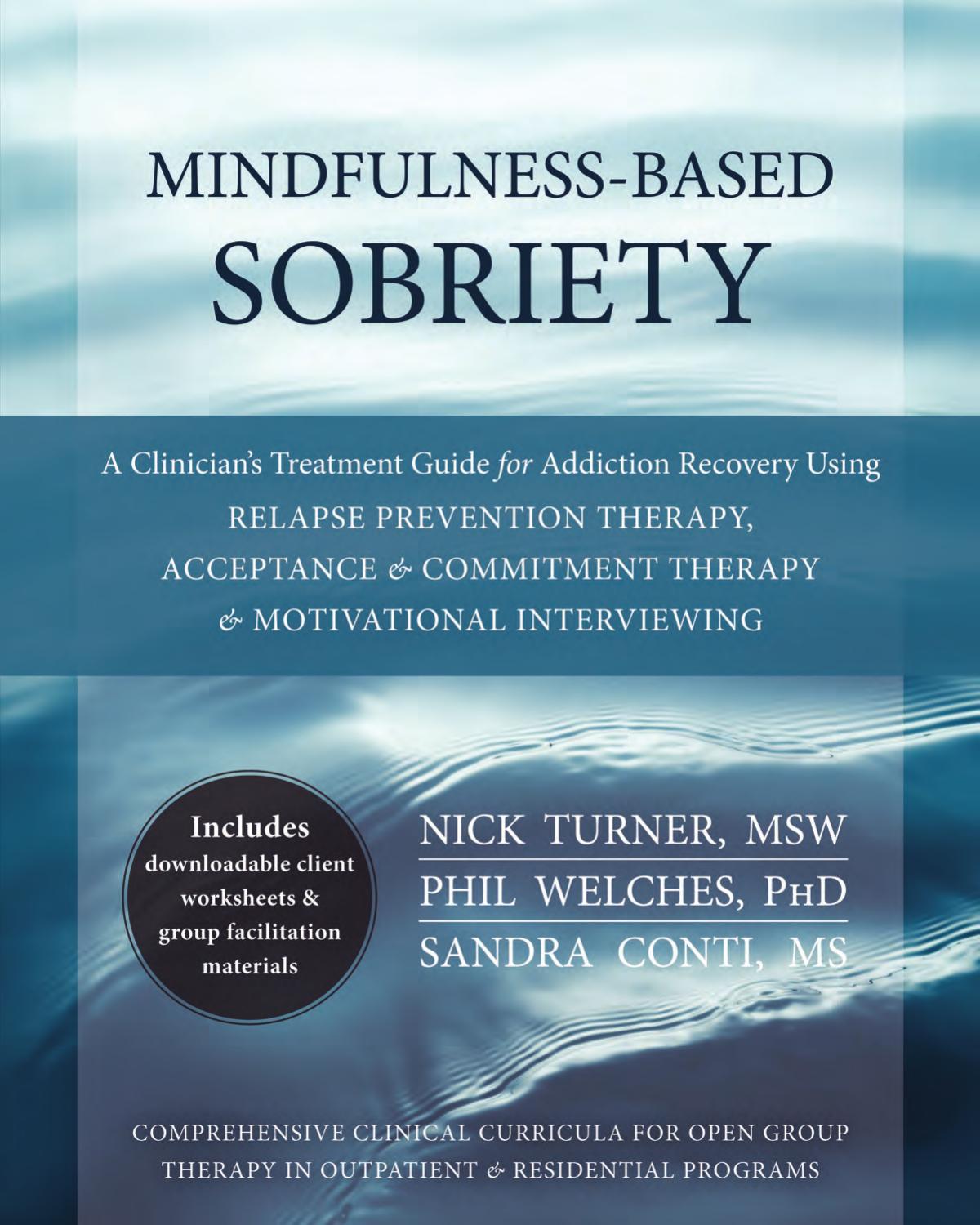 Mindfulness-Based Sobriety: A Clinician's Treatment Guide for Addiction Recovery Using Relapse Prevention Therapy, Acceptance and Commitment Therapy, and Motivational Interviewing