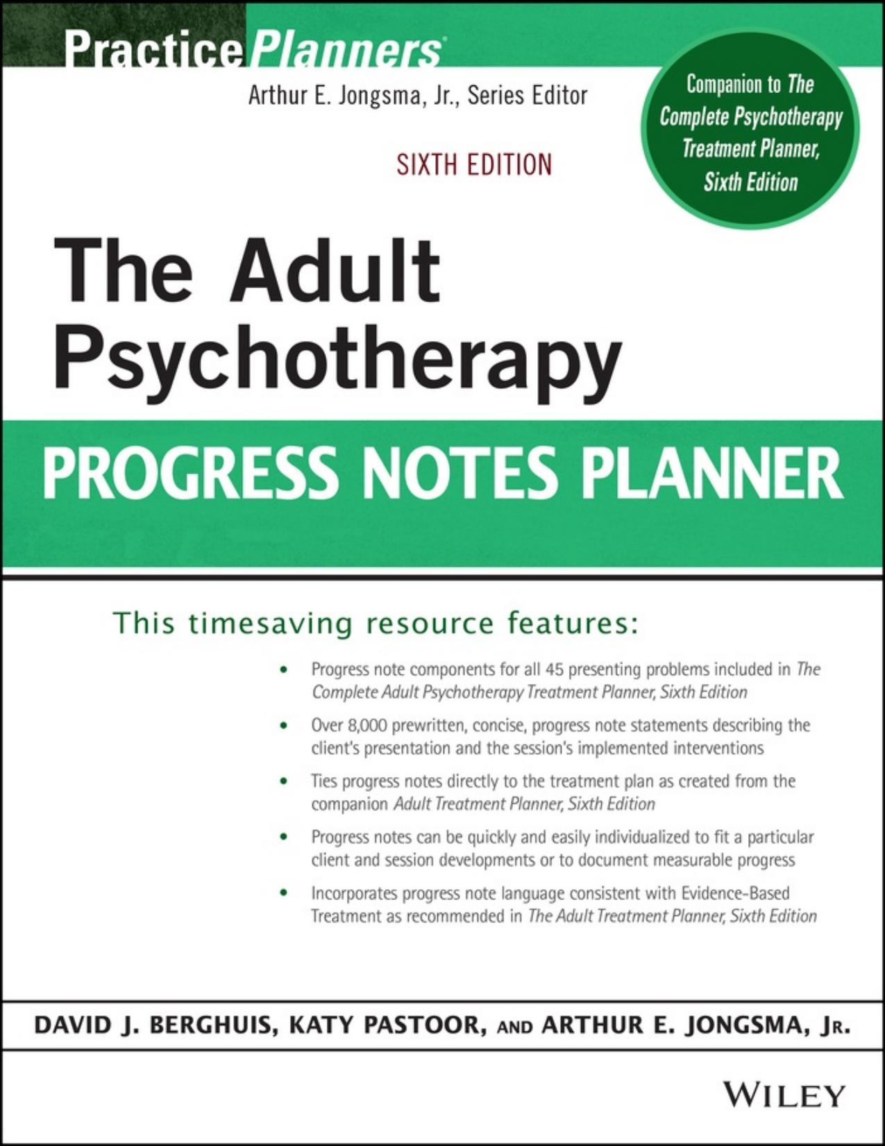 The Adult Psychotherapy Progress Notes Planner