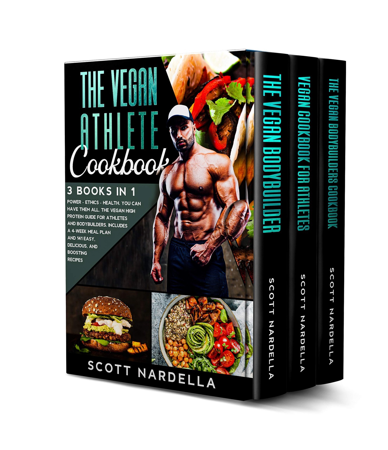 The Vegan Athlete Cookbook: 3 Books in 1. Power - Ethics - Health. You Can Have Them All. The Vegan High Protein Guide for Athletes and Bodybuilders. Includes a 4-Week Meal Plan and 141 Recipes